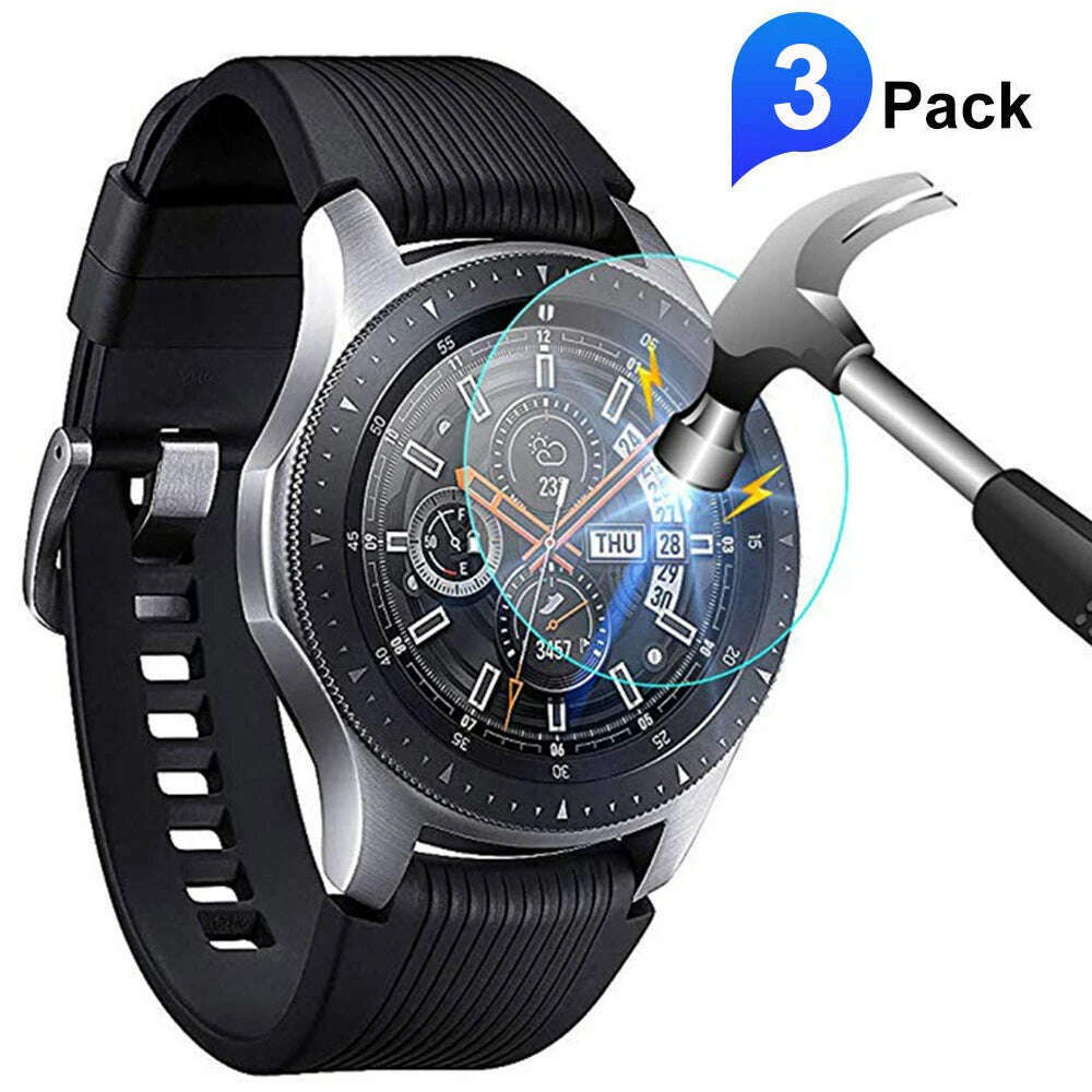 KIMLUD, 3/1pcs Upgraded Tempered Glass Screen Protector For Samsung Galaxy Watch 46mm 42mm 9h Protective Glass Film for Gear S3 S2 5 Pro, KIMLUD Womens Clothes