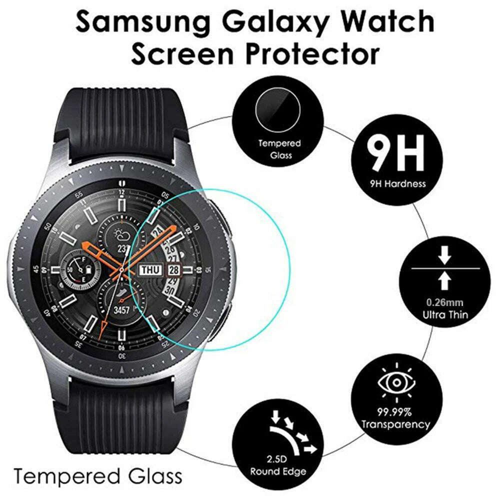 KIMLUD, 3/1pcs Upgraded Tempered Glass Screen Protector For Samsung Galaxy Watch 46mm 42mm 9h Protective Glass Film for Gear S3 S2 5 Pro, KIMLUD Womens Clothes