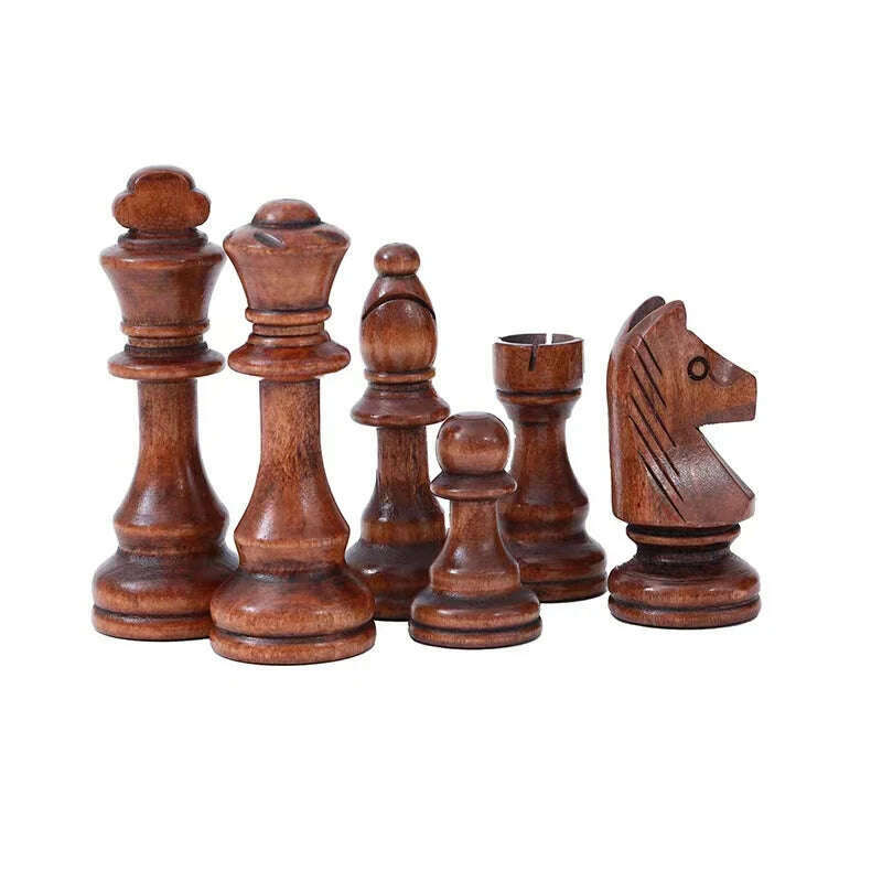 KIMLUD, 32 Pieces Wooden Chess King Height 110mm Game Set Chessmen Chess Leathe Board Competitions Set Kid Adult Chess Gift, KIMLUD Womens Clothes