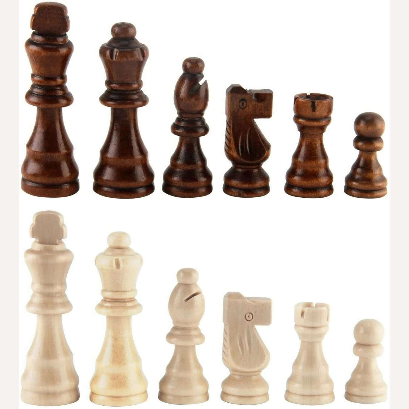 KIMLUD, 32 Pieses Wooden Chess Standard Tournamen Staunton Wood Chessmen 8cm King Height，Chess Pieces Only No Board, KIMLUD Womens Clothes