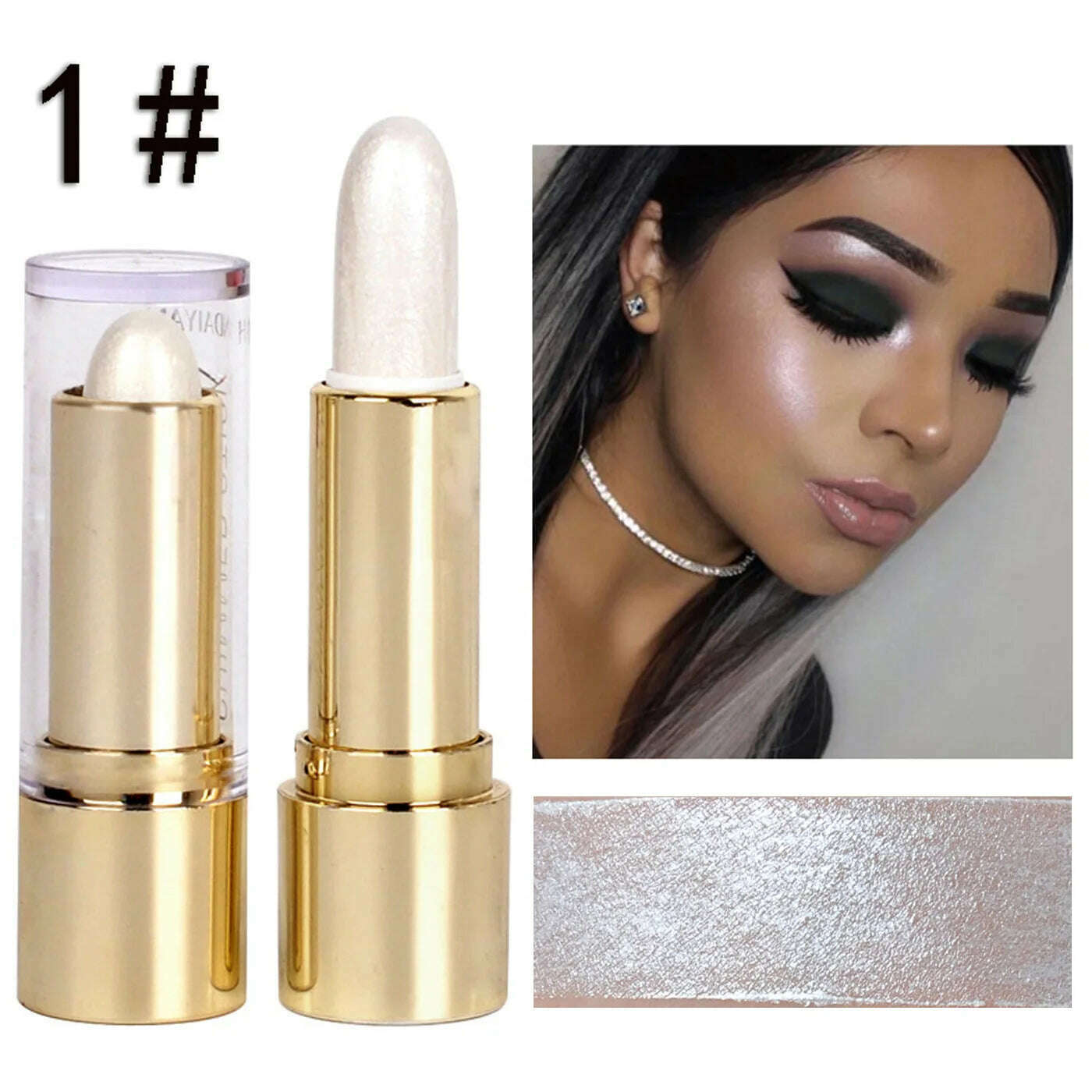 KIMLUD, 3D Highlight Embellish Contour Highlighter Pencil Brighten Skin Face Makeup Bronzers Highlight Contour Face Illuminator Cosmetic, KIMLUD Womens Clothes