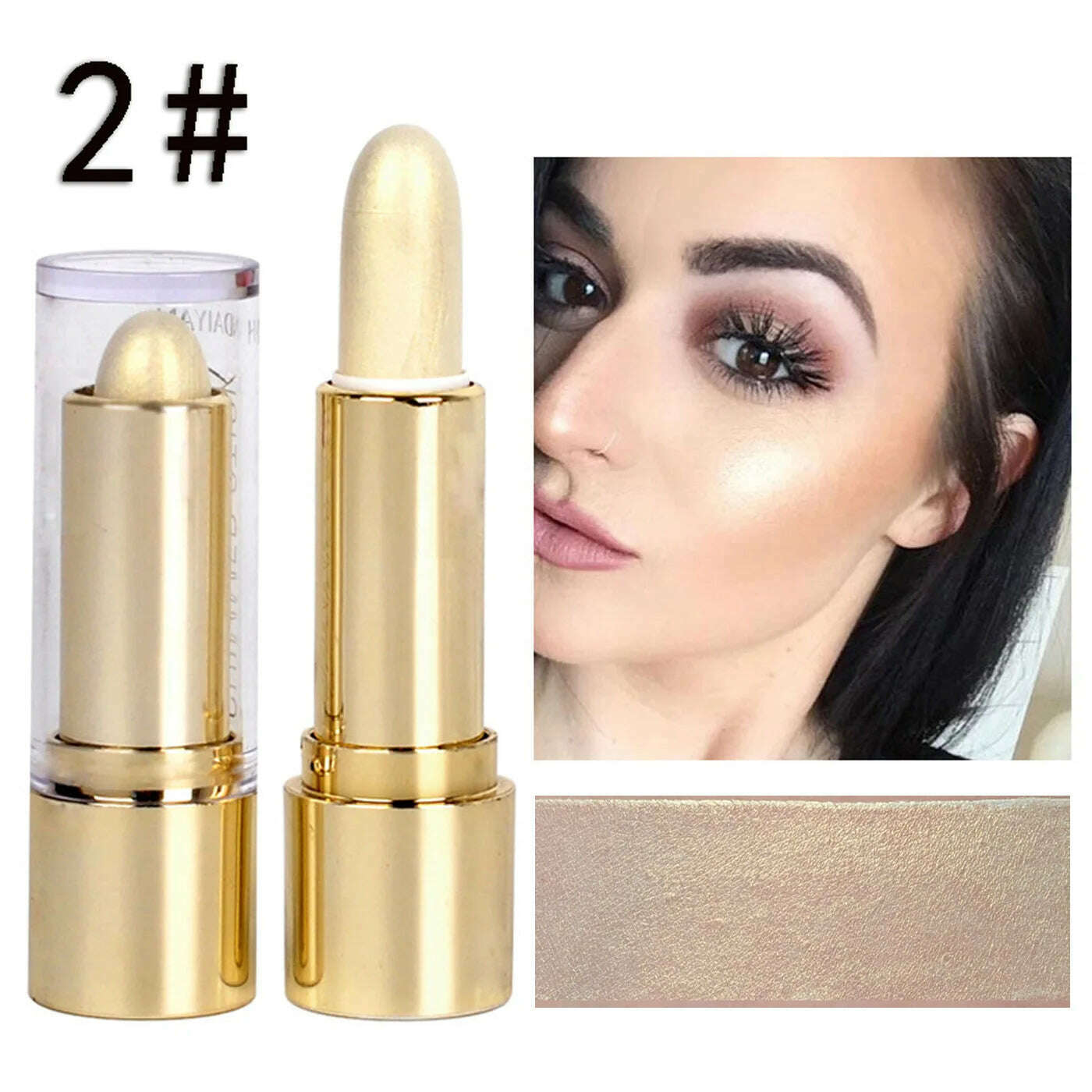 KIMLUD, 3D Highlight Embellish Contour Highlighter Pencil Brighten Skin Face Makeup Bronzers Highlight Contour Face Illuminator Cosmetic, KIMLUD Womens Clothes