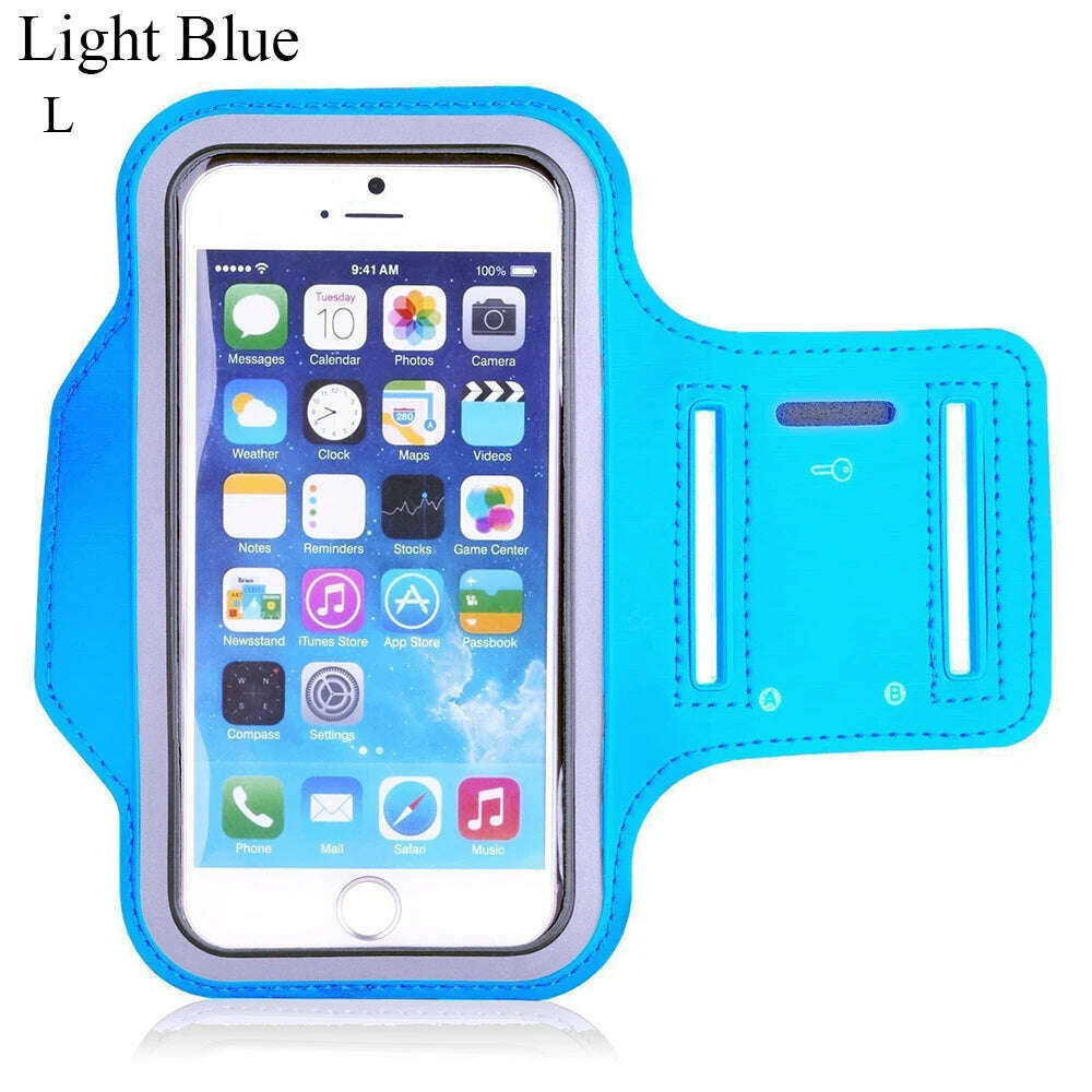 4-6.5Inch Smartphone Running Bags Men Women Waterproof Light Cell Phone Touch Screen Armbands Phone Case Sports Accessories - KIMLUD