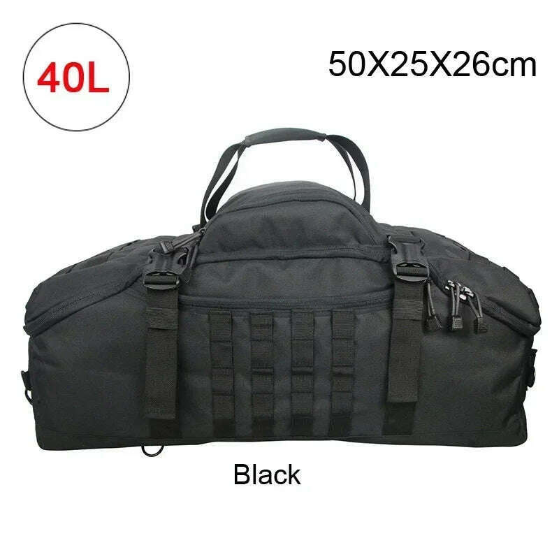 KIMLUD, 40L 60L 80L Travel Duffel Bag Military Tactical Backpack with Adjustable Strap Weekender Bag for Men Women Waterproof Gym Bags, KIMLUD Womens Clothes