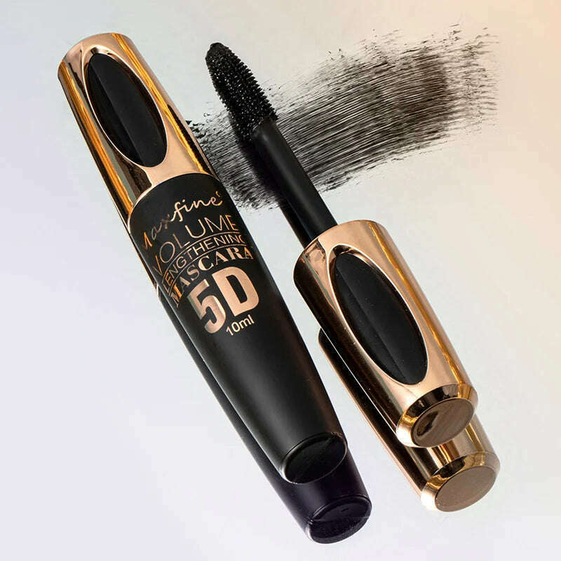 5D silk mascara with big eyes, strong and lasting black content and length, waterproof and non-caking, and prolonged mascara. - KIMLUD