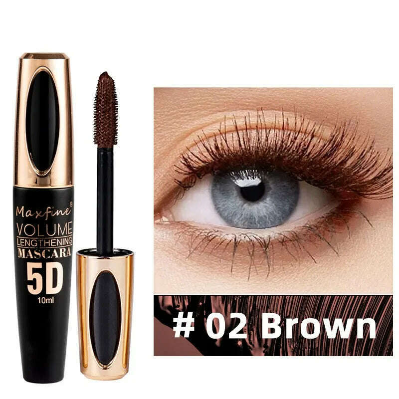 KIMLUD, 5D silk mascara with big eyes, strong and lasting black content and length, waterproof and non-caking, and prolonged mascara., 02, KIMLUD APPAREL - Womens Clothes