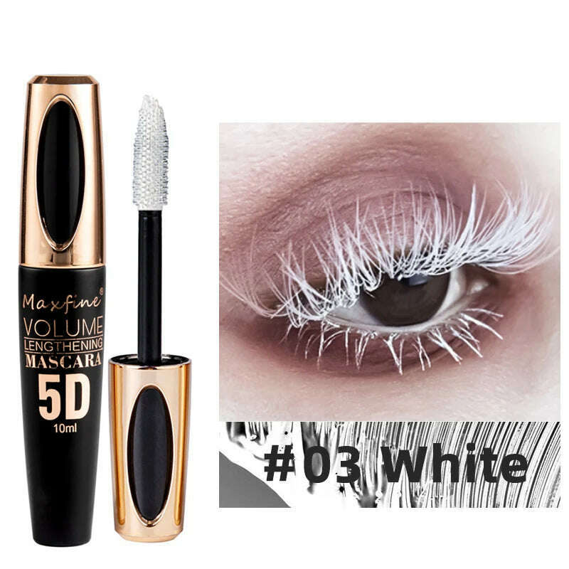 5D silk mascara with big eyes, strong and lasting black content and length, waterproof and non-caking, and prolonged mascara. - KIMLUD