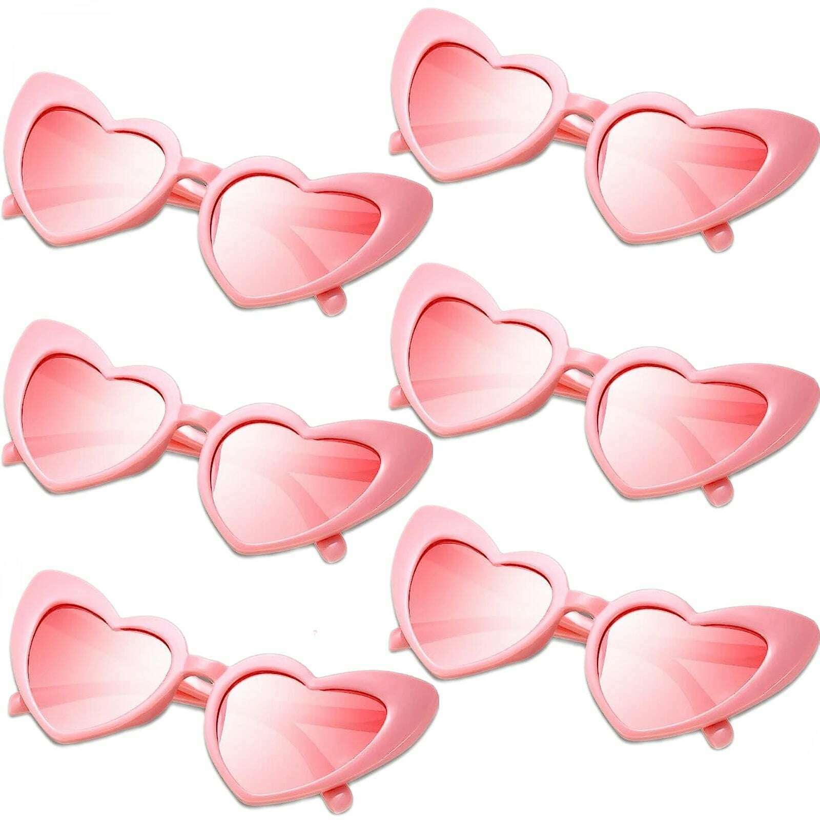 KIMLUD, 60-12Pcs Heart Shaped Glasses Bachelorette Hen Party Sunglasses Team Bride To Be Bridesmaid Gift Beach Pool Bridal Wedding Decor, Pink Pink / 60 Pcs / CHINA, KIMLUD APPAREL - Womens Clothes