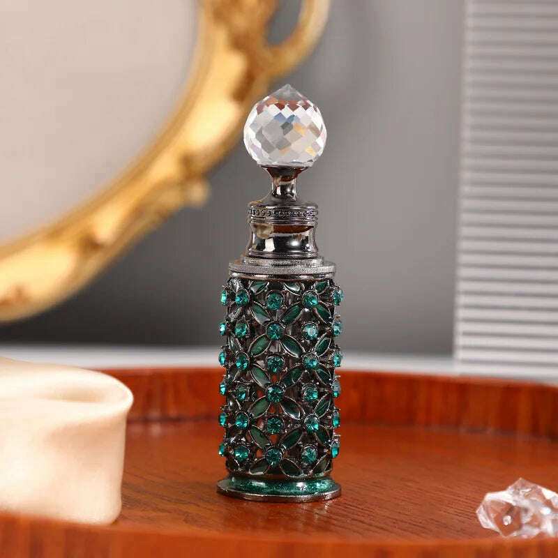 KIMLUD, 60X 12ml Enamel Color Craft Arabic Essential Oil Bottles Dubai Style Glass Perfume Bottles Retro Luxury Dropper Bottle Container, Style 4 / 12ml / CHINA | Metal, KIMLUD APPAREL - Womens Clothes