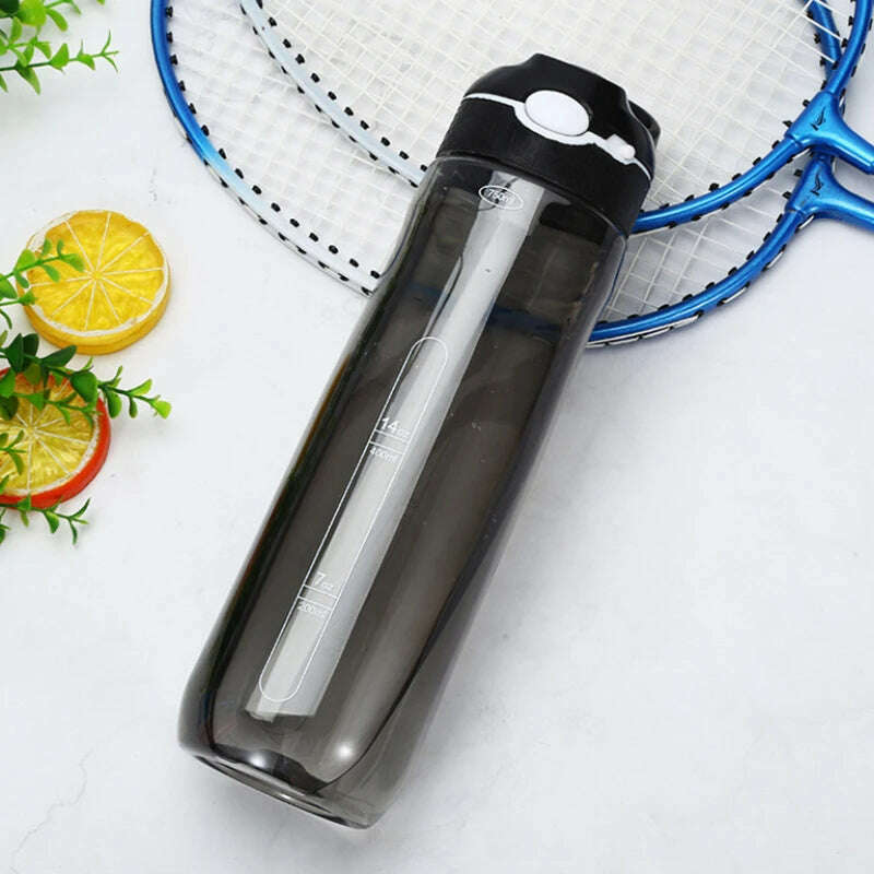 KIMLUD, 750ml Sports Water Bottle with straw For Camping Hiking Outdoor Plastic Transparent BPA Free Bottle For Men Drinkware, KIMLUD Womens Clothes