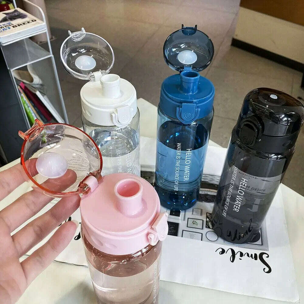 KIMLUD, 780ml Sports Water Bottle Drinking Cup Portable Gym Travel Plastic Clear Leakproof Drinking Bottle Transparent / Frosted Bottle, KIMLUD Womens Clothes