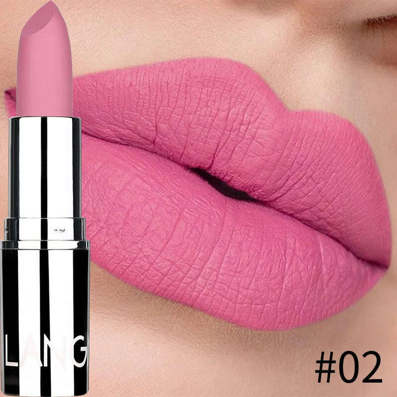 KIMLUD, 8 Colors Matte Bullet Lipstick Waterproof Long-Lasting Velvet Lipstick Easy To Wear 2023 Nude Batom Nutritious Makeup, KIMLUD Womens Clothes