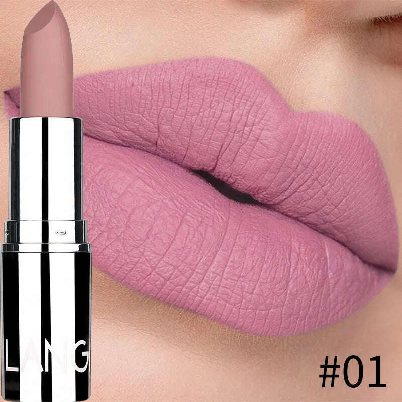 KIMLUD, 8 Colors Matte Bullet Lipstick Waterproof Long-Lasting Velvet Lipstick Easy To Wear 2023 Nude Batom Nutritious Makeup, KIMLUD Womens Clothes