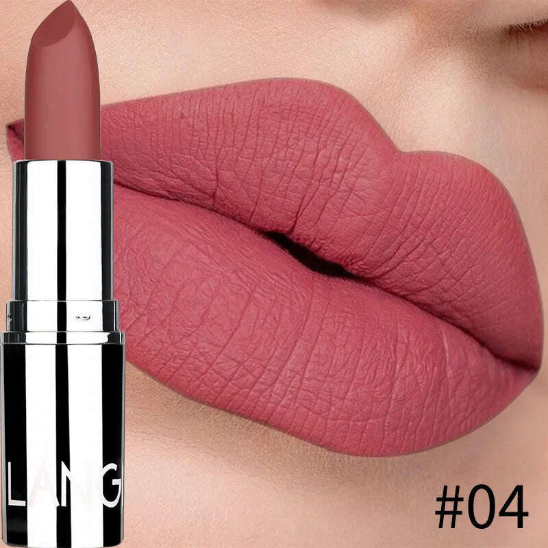 KIMLUD, 8 Colors Matte Bullet Lipstick Waterproof Long-Lasting Velvet Lipstick Easy To Wear 2023 Nude Batom Nutritious Makeup, KIMLUD Womens Clothes