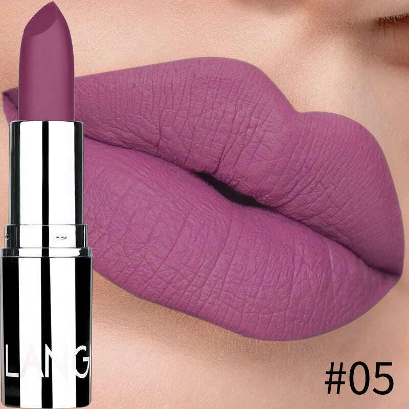 KIMLUD, 8 Colors Matte Bullet Lipstick Waterproof Long-Lasting Velvet Lipstick Easy To Wear 2023 Nude Batom Nutritious Makeup, KIMLUD Womens Clothes