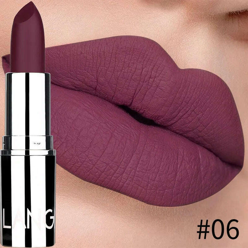 KIMLUD, 8 Colors Matte Bullet Lipstick Waterproof Long-Lasting Velvet Lipstick Easy To Wear 2023 Nude Batom Nutritious Makeup, KIMLUD Womens Clothes