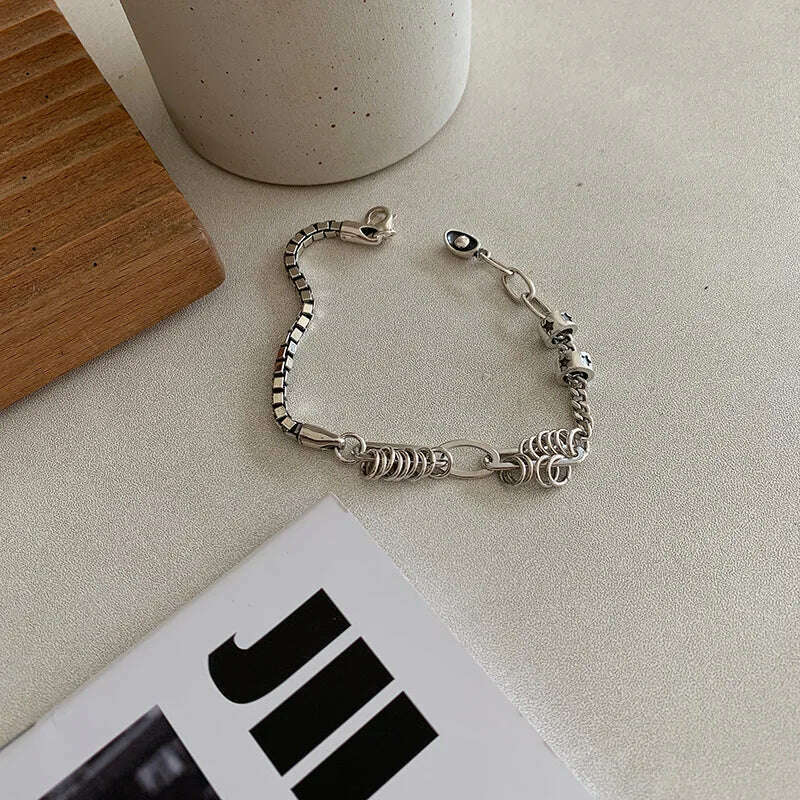 925 Sterling Silver Bracelet Good Luck Ball Words Punk Heart Strawberry For Woman Girl Fashion Jewelry Gift Dropship Wholesale - KIMLUD