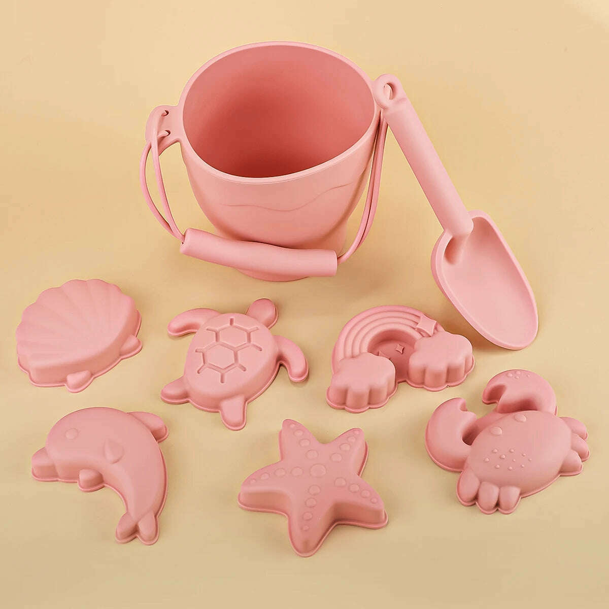 KIMLUD, 9PCS/8PCS Summer Beach Set Toys For Kids Digging Sand Plastic Bucket Watering Bottle Shovels Children Beach Water Game Toys Tool, pink B, KIMLUD Womens Clothes