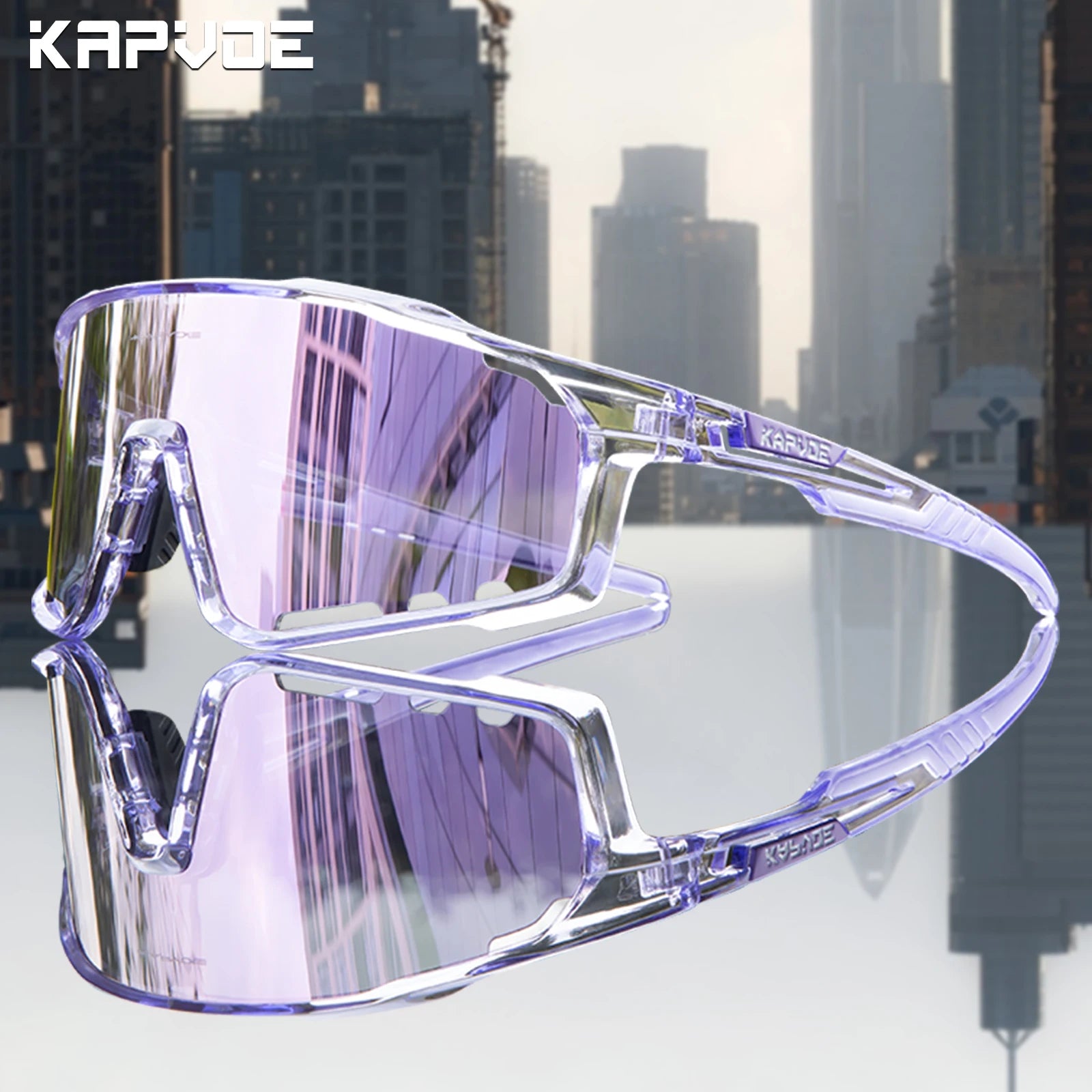 Kapvoe UV400 Racing Bike Glasses Eyewear MTB Cycling Sunglasses Cycling Glasses  Polarized Men's Sunglasses Women Sport Goggles