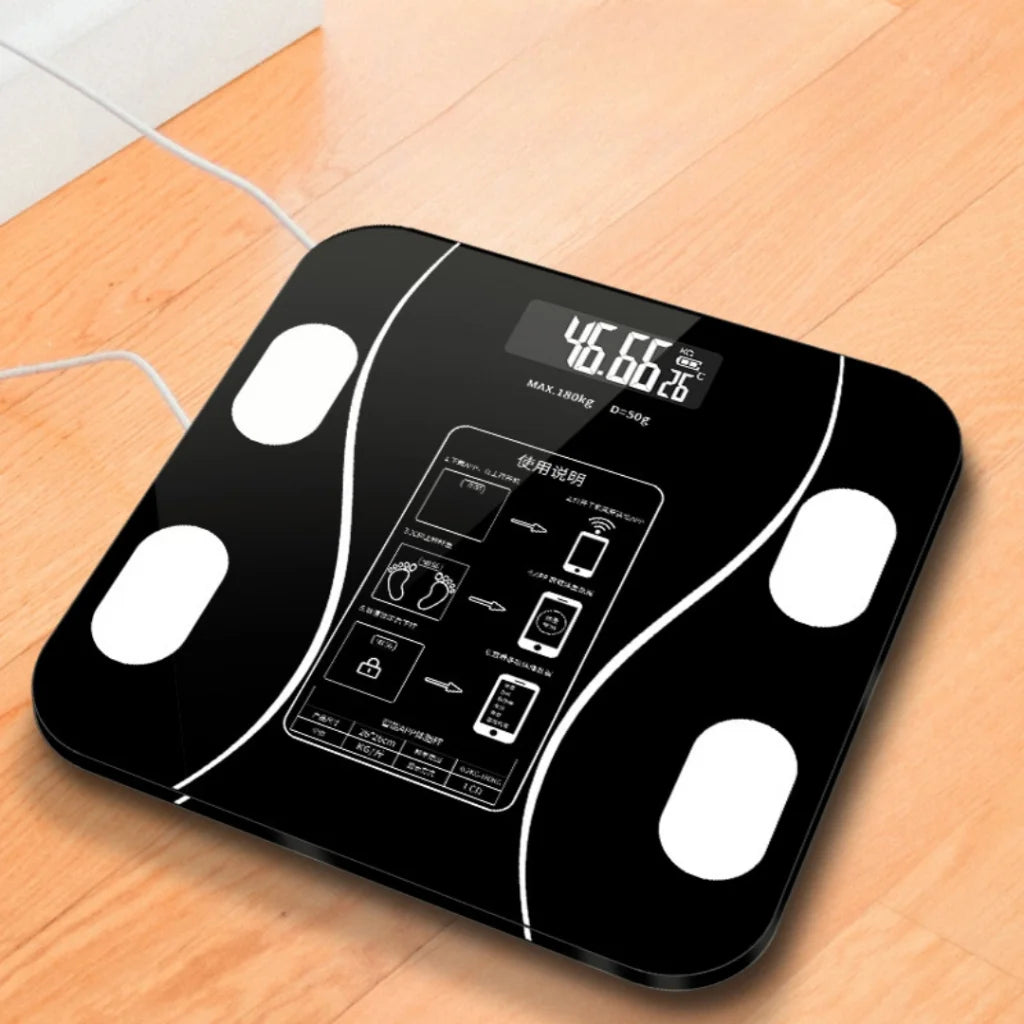 Digital Bluetooth Body Bioimpedance Scale up to 180kg Cell Phone Result