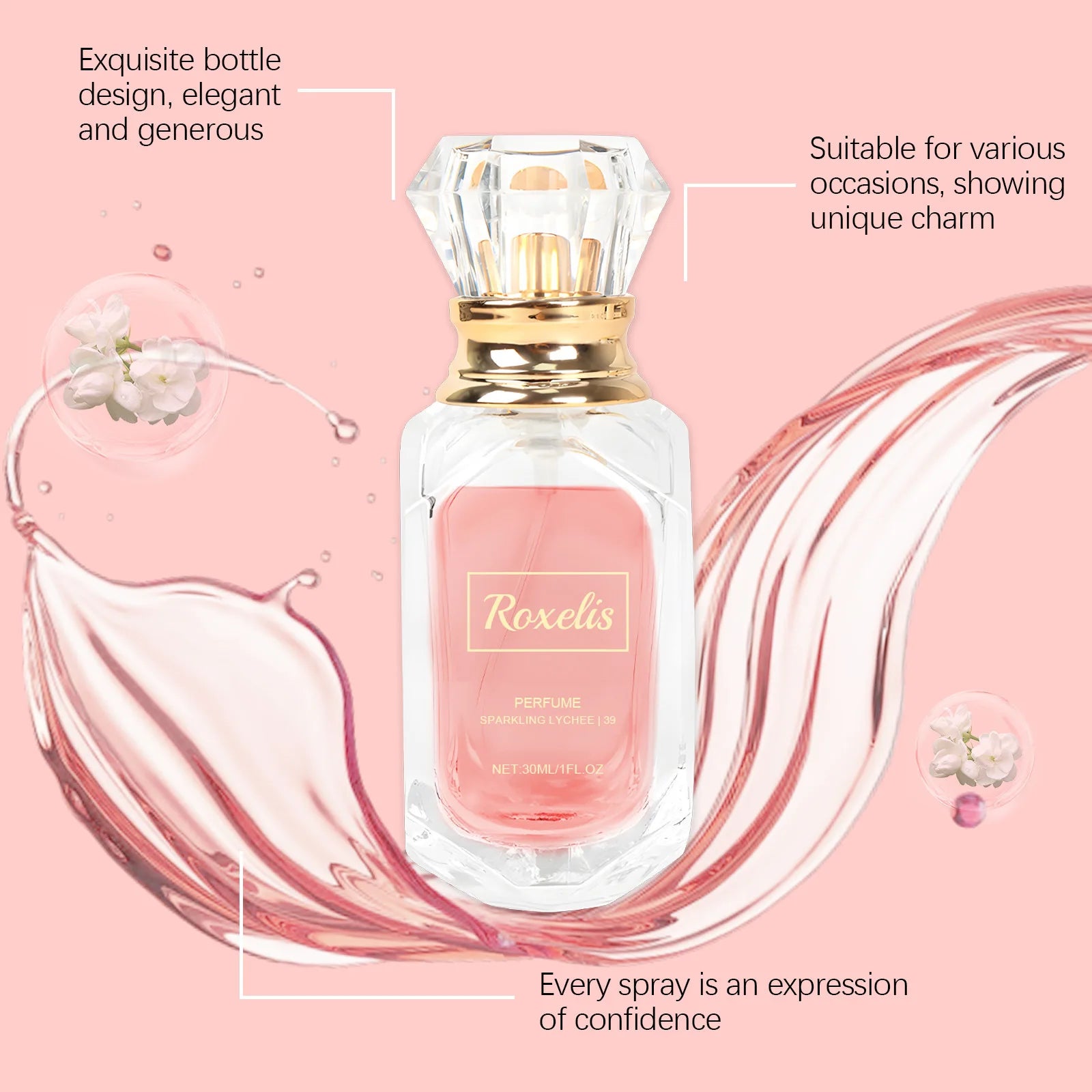 Ouhoe 30ml Lychee Floral Scent Perfume Spray Charming Flirting Dating Light Fragrance Attract Floral Scent Pheromone Perfume