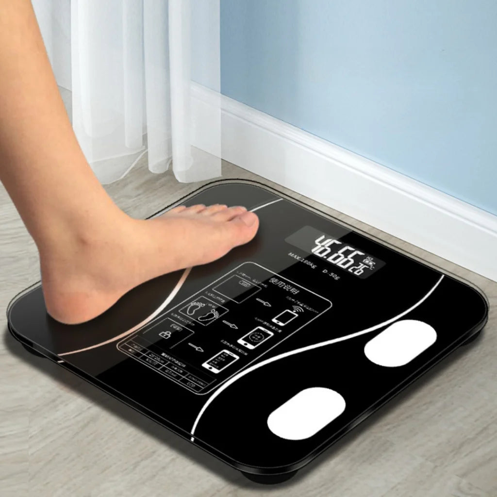 Digital Bluetooth Body Bioimpedance Scale up to 180kg Cell Phone Result - KIMLUD