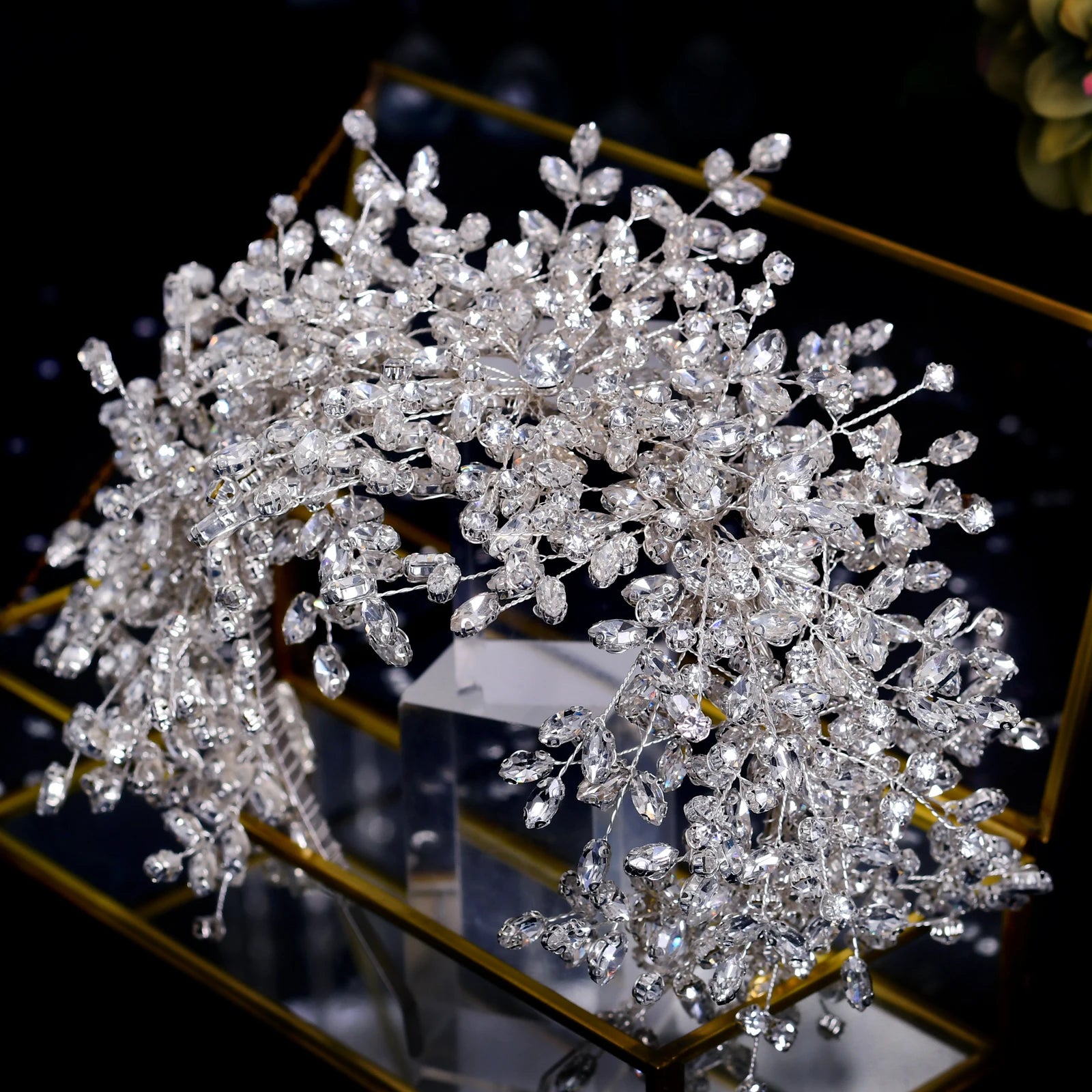 KIMLUD, YouLaPan Bride Exquisite Headband Tiara Full Rhinestone Bridesmaid Hair Band Women Fashion Headwear Wedding Accessories HP385, 1 crown, KIMLUD APPAREL - Womens Clothes