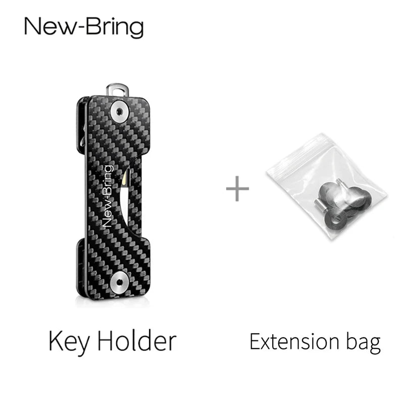 KIMLUD, NewBring Smart Key Holder Keychain Car Key Wallets Ring Collector Housekeeper Carbon Fiber G2 DIY EDC Pocket Key Organizer Smart, Key Holder with E / CHINA, KIMLUD APPAREL - Womens Clothes