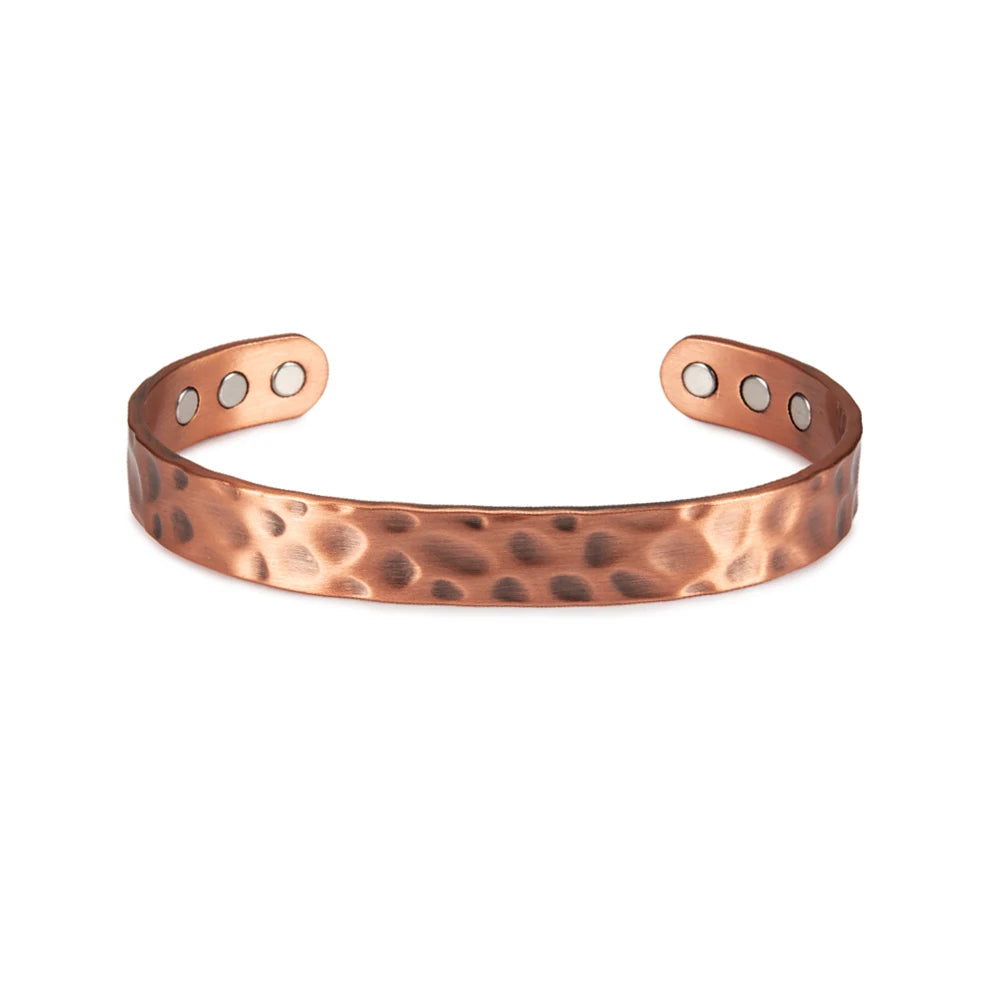 KIMLUD, Pure Copper Magnetic Bracelet Arthritis Adjustable 10mm Vintage Magnetic Bracelet Health Energy Copper Cuff Bracelet &amp; Bangles, vintage, KIMLUD APPAREL - Womens Clothes