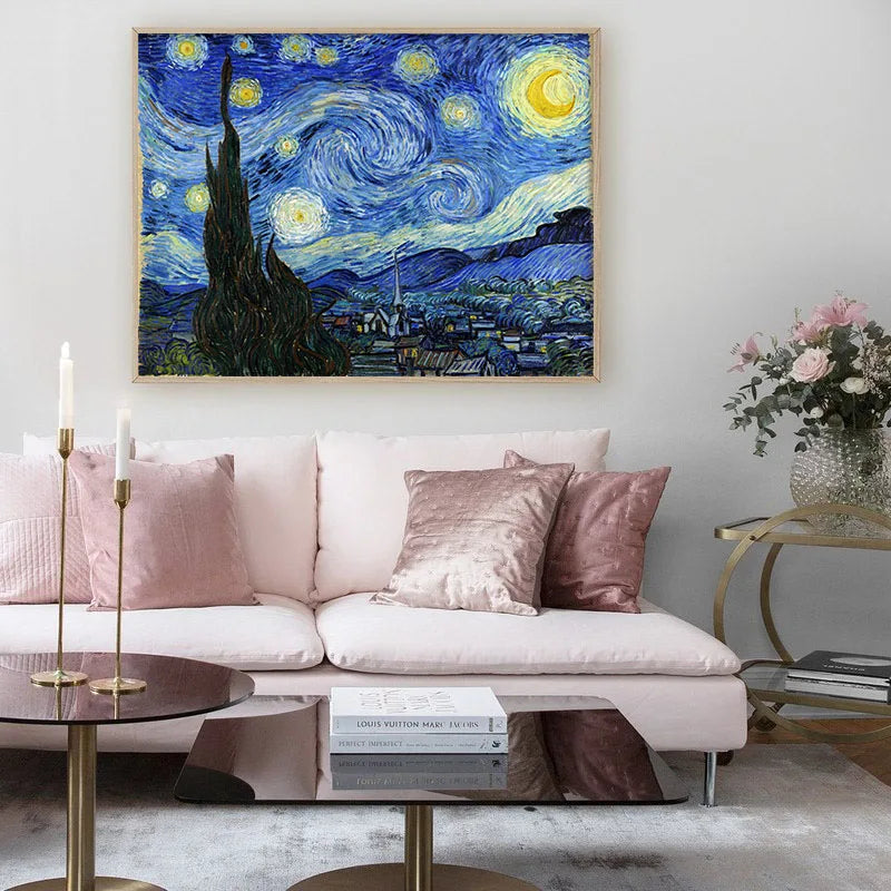 KIMLUD, Van Gogh Starry Night Abstract Landscape Canvas Poster Famous Classic Wall Art Print Decorative Picture Modern Living Room Decor, KIMLUD Womens Clothes