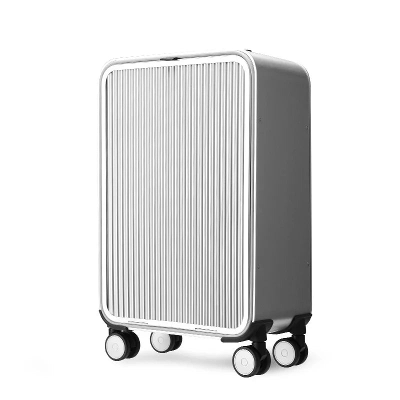 Luxury Brand 100% Aluminum-magnesium alloy Rolling Luggage 16/20/24 inch size high quality trolley case Business Suitcase Wheels