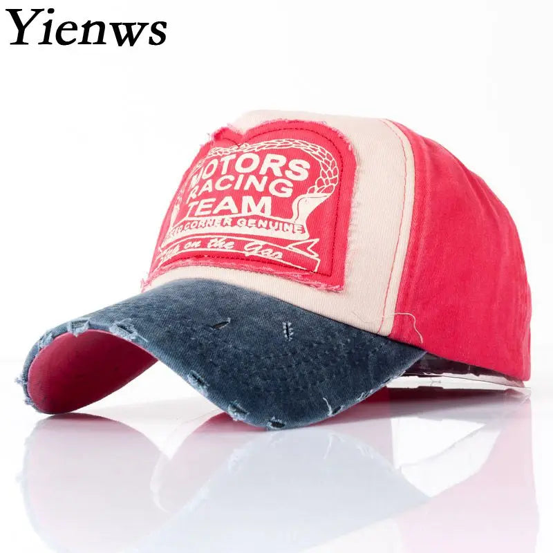 Yienws Bone Chapeau Cowboy Vintage Trucker Hat for Men Summer Dad Hats Old Worn Full Hat Cap Baseball Casquette Unisex YIC434 - KIMLUD