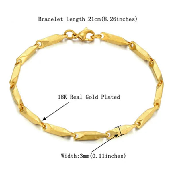 Mens 316L Stainless Steel Male Bracelet Wholesale Braslet Gold Silver Color Braclet Chunky Cuban Chain Link Bracelet For Man