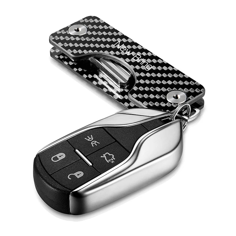 KIMLUD, NewBring Smart Key Holder Keychain Car Key Wallets Ring Collector Housekeeper Carbon Fiber G2 DIY EDC Pocket Key Organizer Smart, KIMLUD Womens Clothes