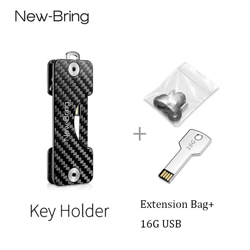 KIMLUD, NewBring Smart Key Holder Keychain Car Key Wallets Ring Collector Housekeeper Carbon Fiber G2 DIY EDC Pocket Key Organizer Smart, Key Holder with E U / CHINA, KIMLUD APPAREL - Womens Clothes