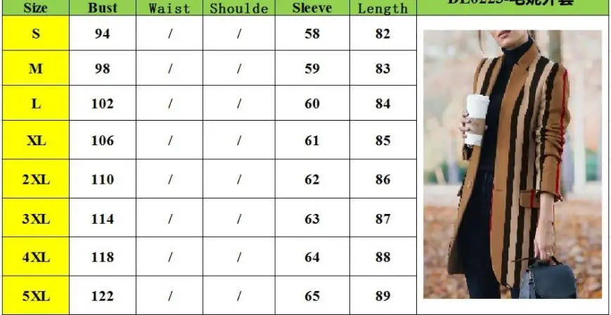 New Fashion Women Casual All Match Coats Jackets Autumn Winter Solid Color Jacket Stand Up Collar Ladies Woolen Coat