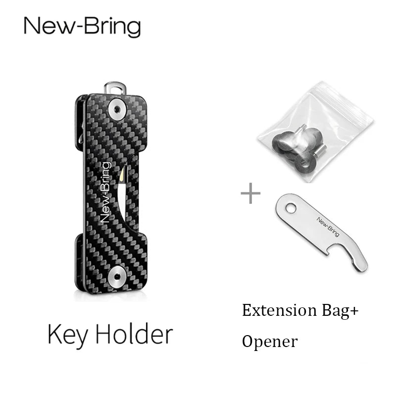 KIMLUD, NewBring Smart Key Holder Keychain Car Key Wallets Ring Collector Housekeeper Carbon Fiber G2 DIY EDC Pocket Key Organizer Smart, Key Holder with E O / CHINA, KIMLUD APPAREL - Womens Clothes