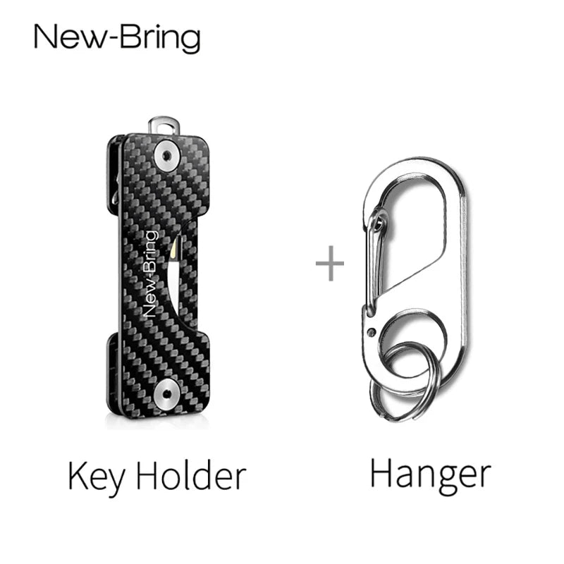 KIMLUD, NewBring Smart Key Holder Keychain Car Key Wallets Ring Collector Housekeeper Carbon Fiber G2 DIY EDC Pocket Key Organizer Smart, Key Holder with H / CHINA, KIMLUD APPAREL - Womens Clothes