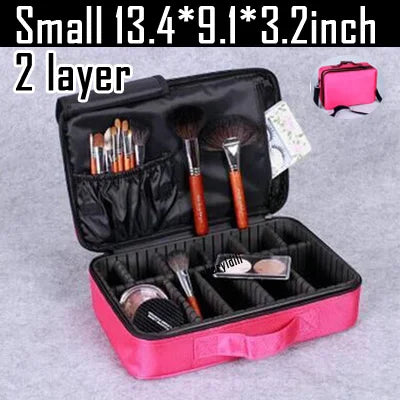 2023 New Makeup Cosmetic Case Waterproof Oxford Cloth Large Capacity Travel Storage Bag Tattoo Beautician Suitcases - KIMLUD