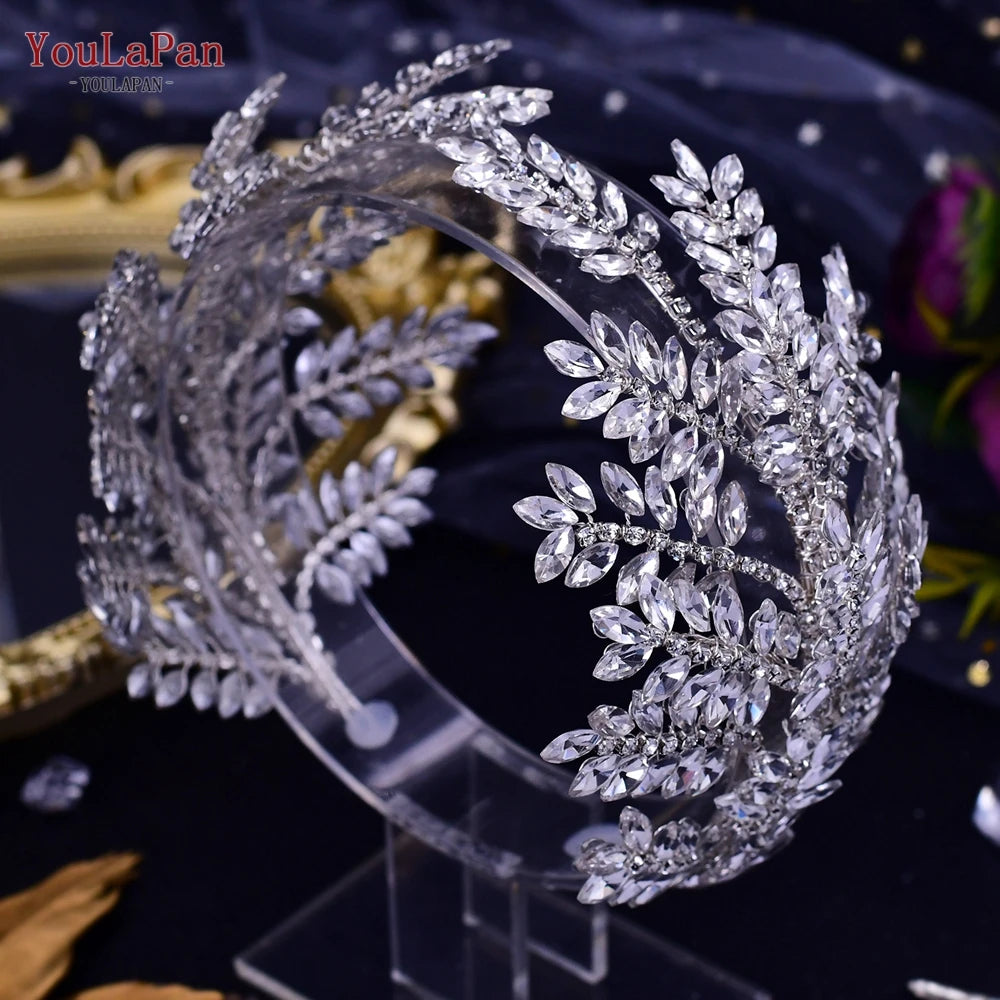 KIMLUD, YouLaPan Luxury Rhinestone Bride Headband Woman Headpiece Wedding Hair Accessories Pageant Headdresse Wedding Tiara HP425, HP418 / CHINA, KIMLUD APPAREL - Womens Clothes