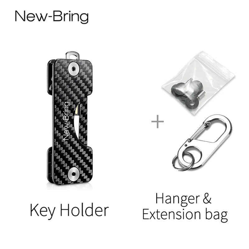 KIMLUD, NewBring Smart Key Holder Keychain Car Key Wallets Ring Collector Housekeeper Carbon Fiber G2 DIY EDC Pocket Key Organizer Smart, Key Holder with E H / CHINA, KIMLUD APPAREL - Womens Clothes