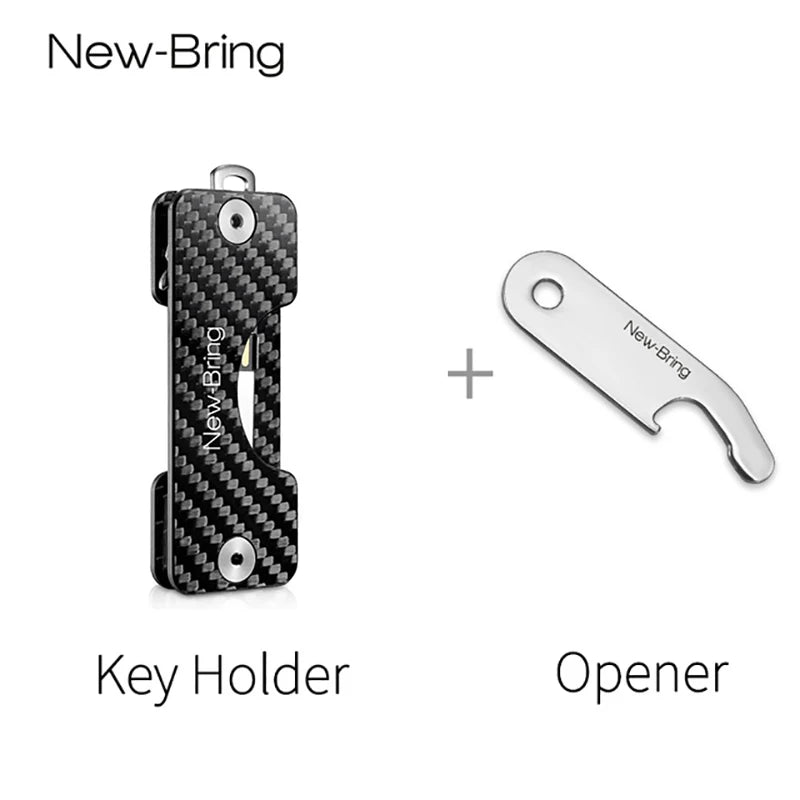 KIMLUD, NewBring Smart Key Holder Keychain Car Key Wallets Ring Collector Housekeeper Carbon Fiber G2 DIY EDC Pocket Key Organizer Smart, Key Holder with O / CHINA, KIMLUD APPAREL - Womens Clothes