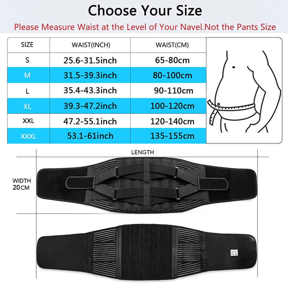 KIMLUD, Double Pull Back Lumbar Support Belt Waist Orthopedic Corset Men Women Spine Decompression Waist Trainer Brace Back Pain Relief, KIMLUD Womens Clothes