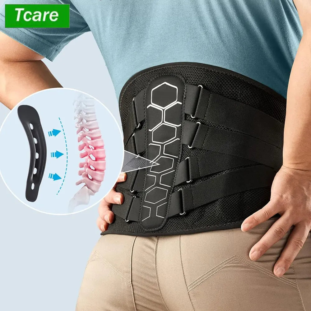 Back Brace for Lower Back Pain, Sciatica, Herniated Disc, Scoliosis, Back Support Belt with Soft Pad, Lightweight Lumbar Support - KIMLUD