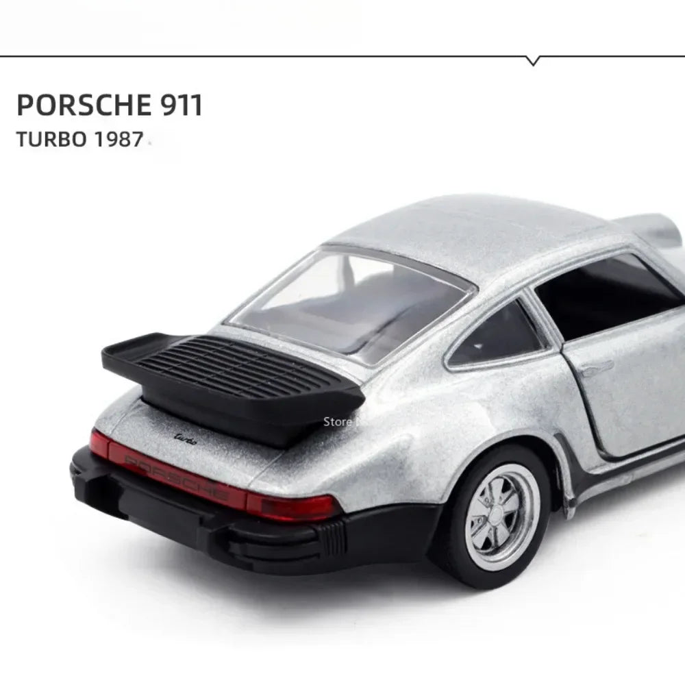 1/36 Scale Porsche 911 Turbo Toy Car Model Alloy Diecast Retro Racing with Pull Back Scale Model Car Toy for Boy Gift Collection