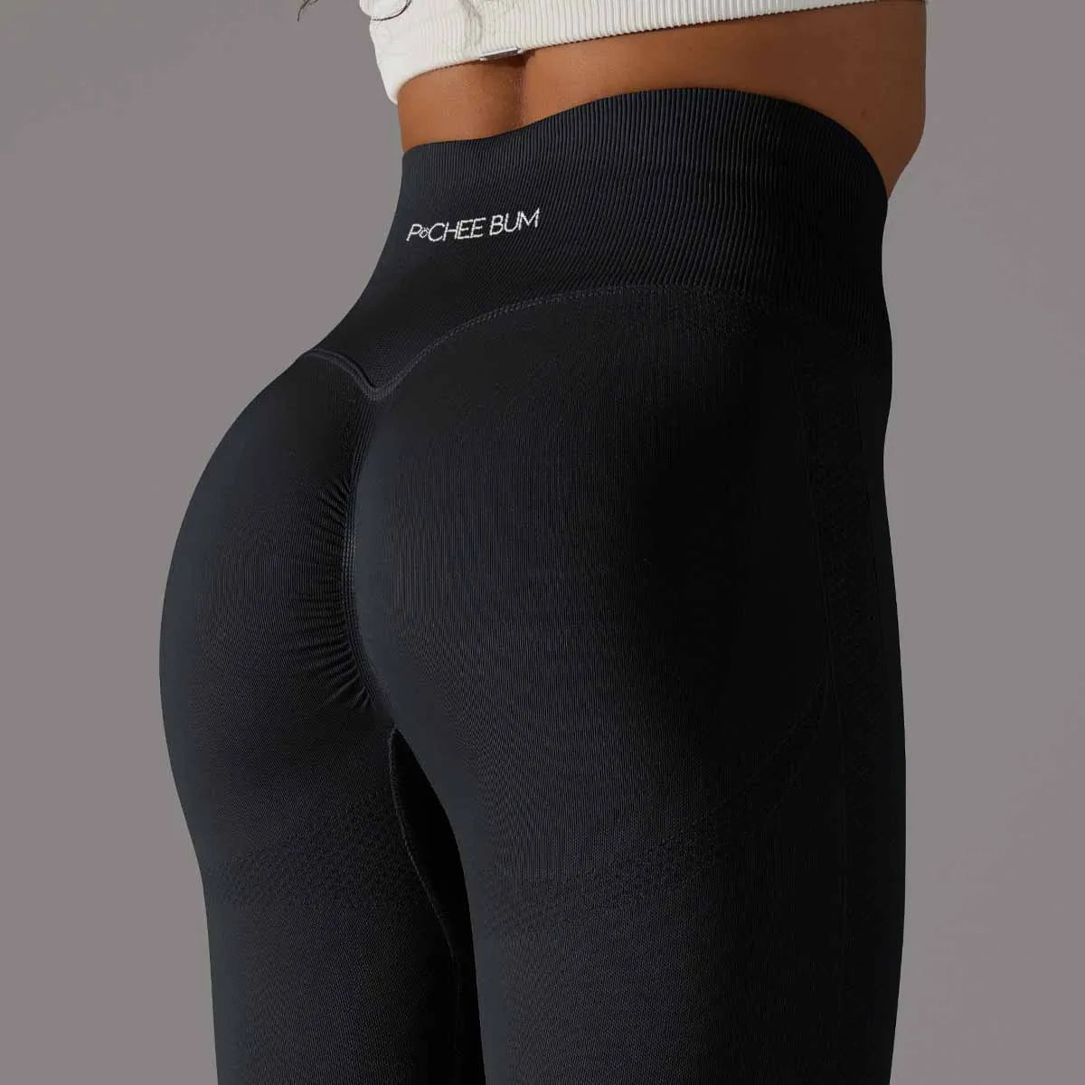 Women Yoga Leggings Pchee Bum Gym Leggings Seamless Sport Pants High Waist Fitness Leggings Bubble Butt Workout Running Pants