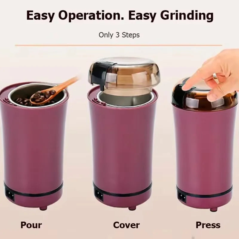 Coffee Grinder Stainless Steel Nuts Beans Grains Mill Herbs Electric Grinding Machine Multifunctional Coffee Bean Grinding NEW - KIMLUD