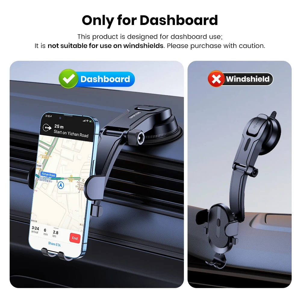 TOPK Car Phone Holder Mount Cell Phone Mount for Car Dashboard for Universal Cars 360° Rotatable Mobile Phone Holde