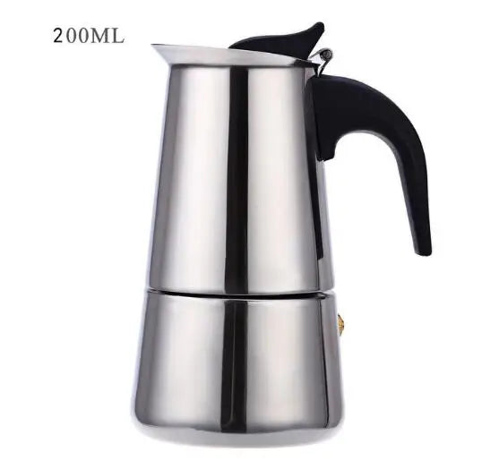 2/4/6/9 Cups Coffee  Pot Stainless Steel Mocha Espresso Latte Stovetop Filter Moka Coffee Maker Coffee Pot for Kitchen WF1111