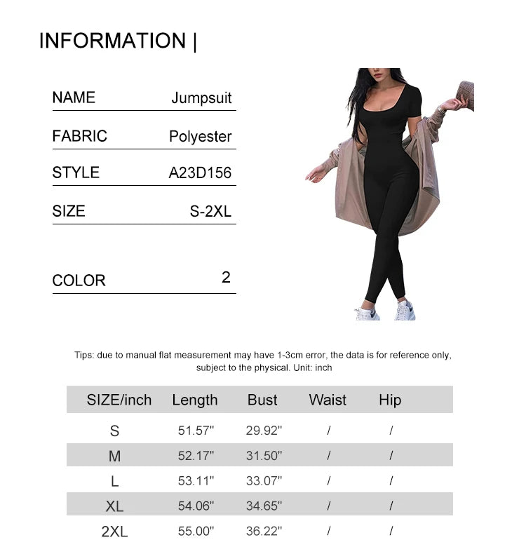 2024 Summer New Women's Round Neck Short Sleeve Slim One-piece Pants Solid Color Yoga Clothing Fitness Sports Optimal Choice